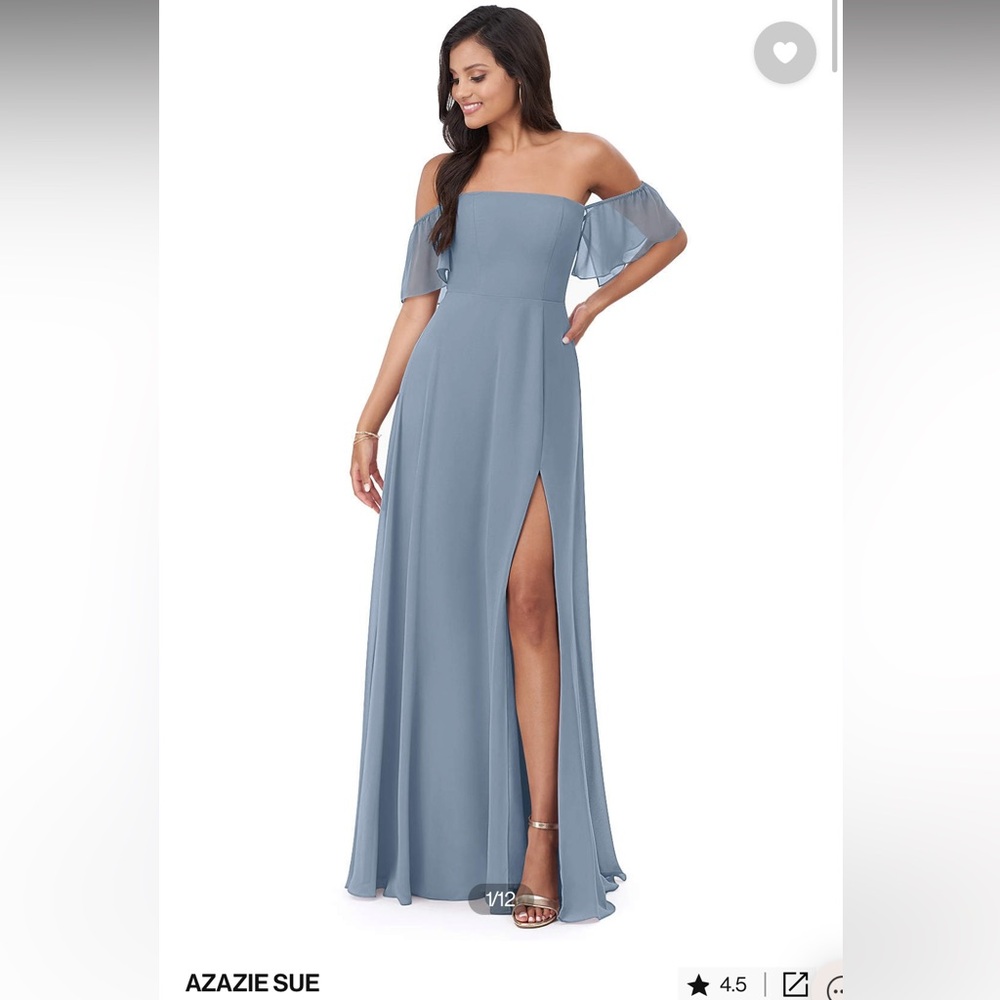 Azazie Sue bridesmaid dress in Dusty Blue